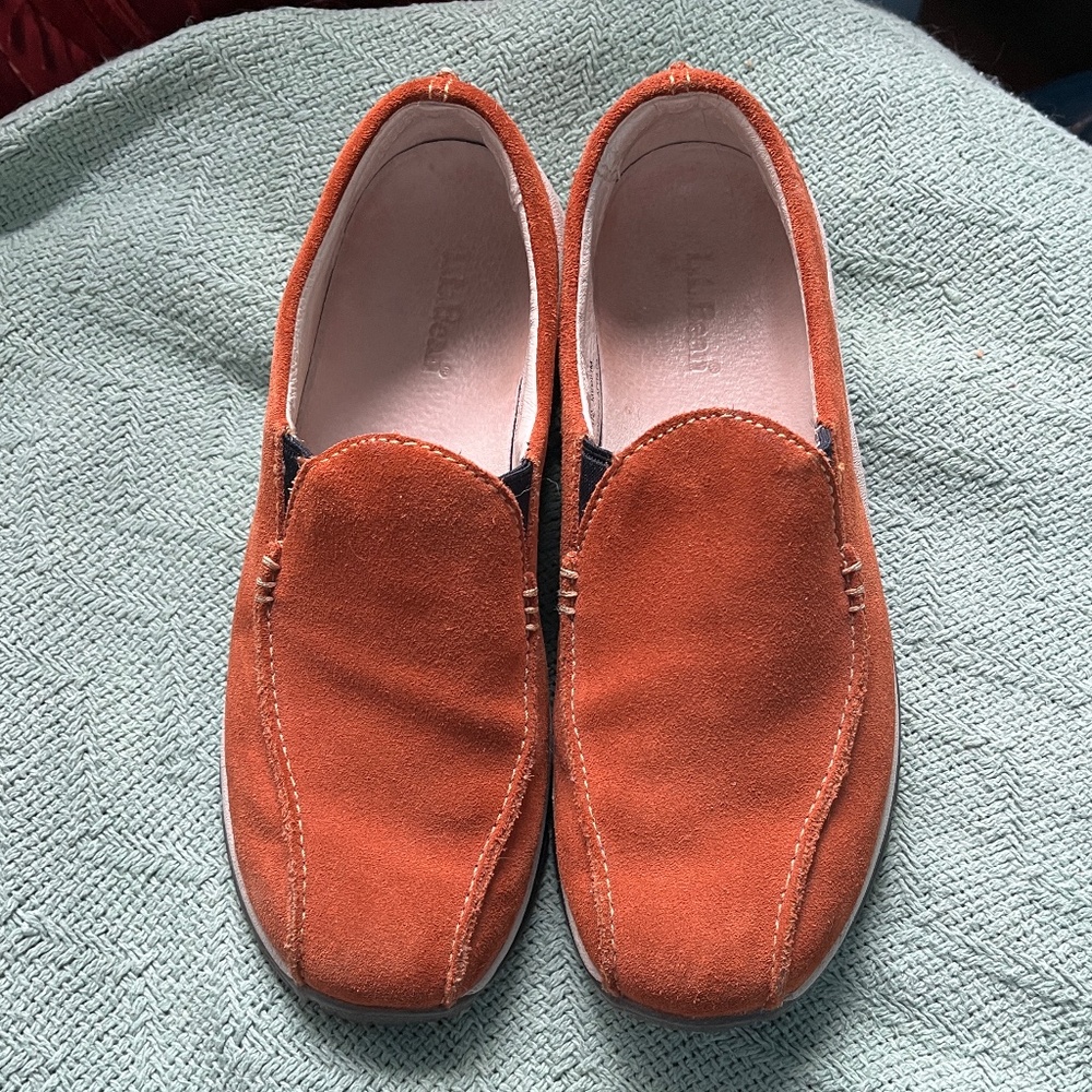 LL Bean Women's Suede Loafers Sneakers Driving Shoes Size 8.5 M